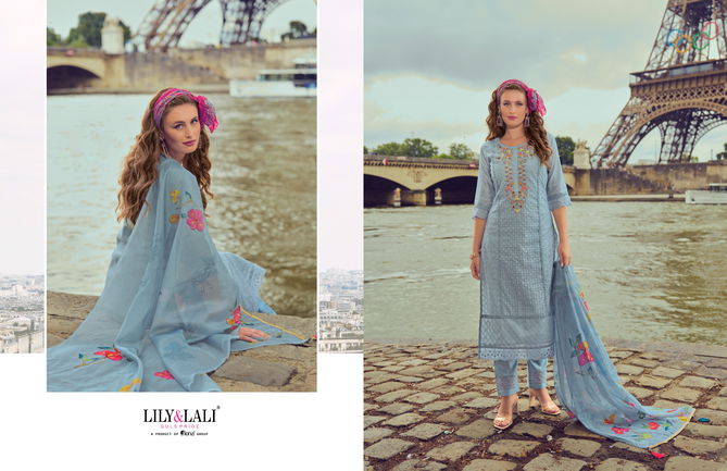 Nusrat By Lily And Lali Chanderi Embroidery Designer Readymade Suits Wholesale Online